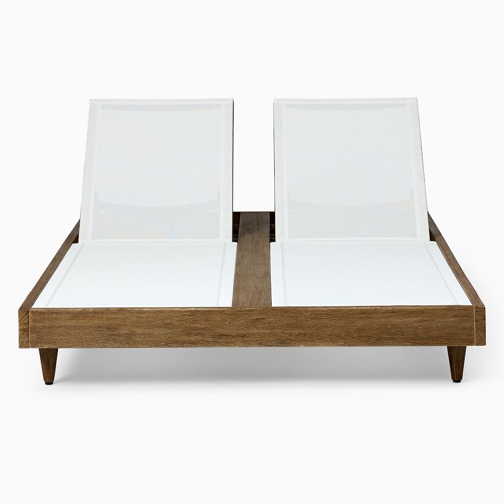 Portside Çift Kişilik Ahşap Şezlong Havuz Başı