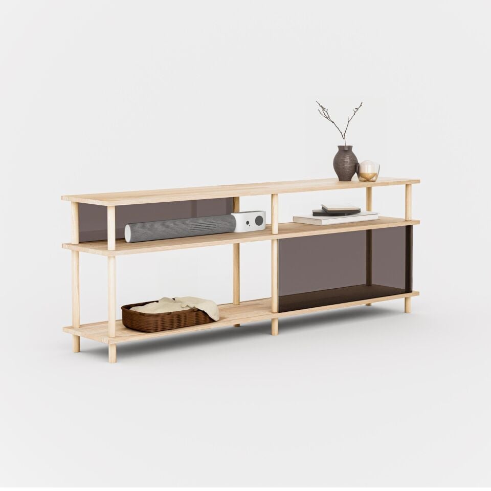 Renkli Kapaklı TV Ünitesi | Sürgülü ve Açık Tasarım