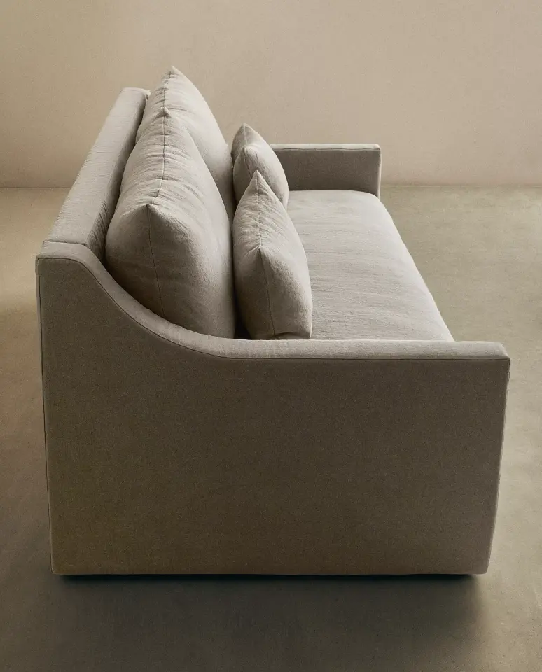 Yıkanmış Keten ve Kaz Tüyü Dolgulu Kanepe