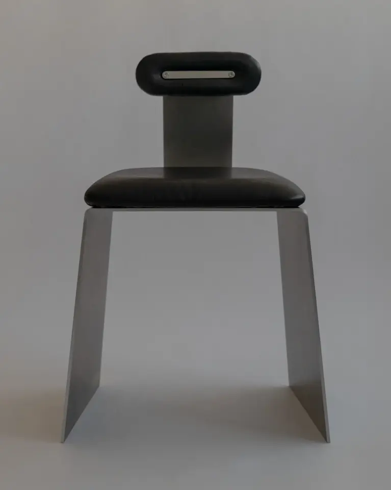 Kapsül Deri Sandalye | Ham Alüminyum & Toskana Derisi