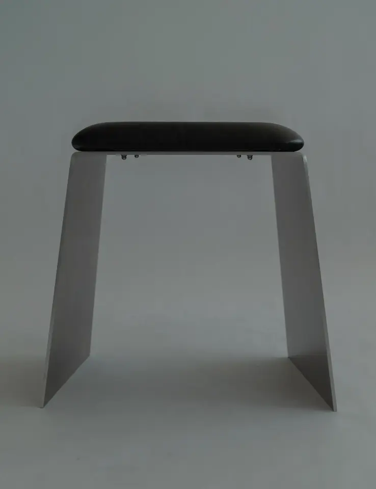 Kapsül Deri Tabure | Ham Alüminyum & El Yapımı