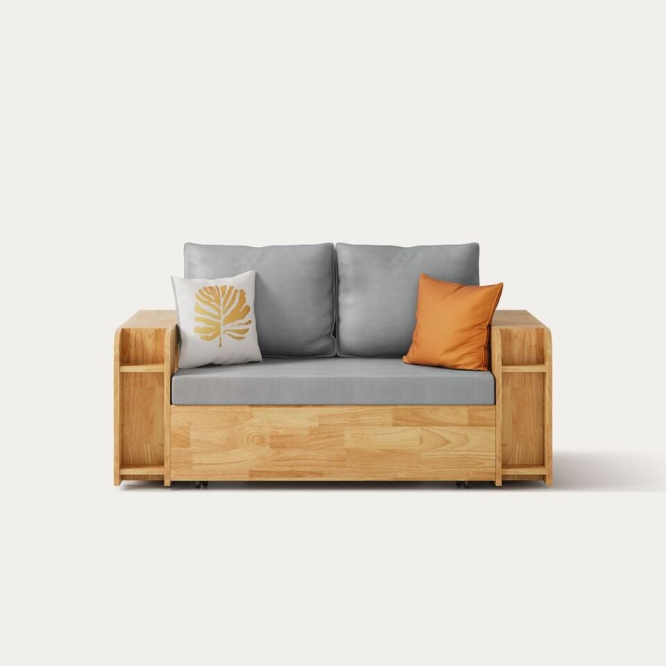 Hilda Performans Kumaş Kanepe Yatak | 140 cm Yan Bölmeli