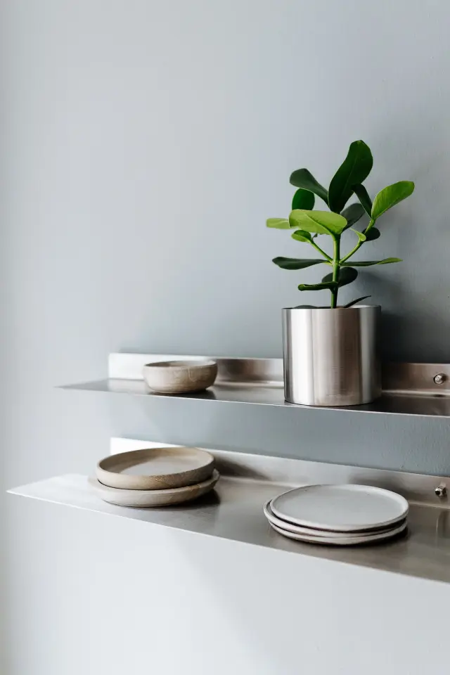 BENT 02 Paslanmaz Çelik Duvar Rafı