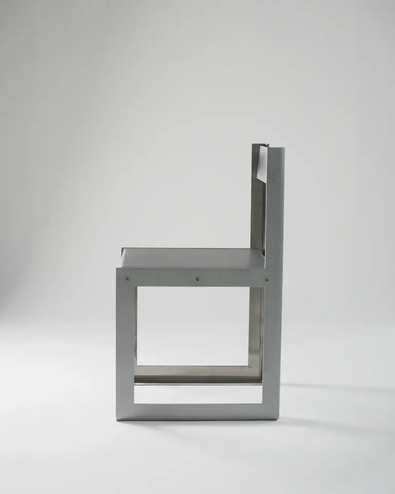 C01 Ham Alüminyum Yemek Sandalyesi | Fırçalanmış Tasarım