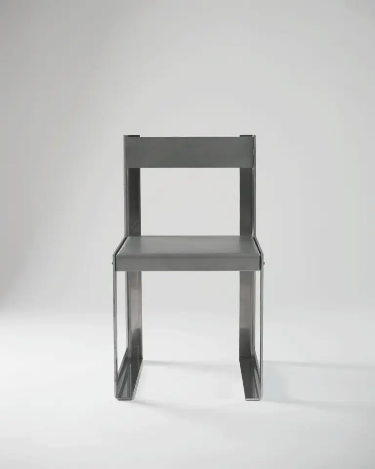 C01 Ham Alüminyum Yemek Sandalyesi | Fırçalanmış Tasarım