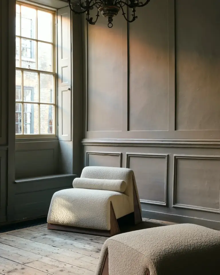 Maru Ahşap Berjer | Karakorum ve Mohair Dokusu